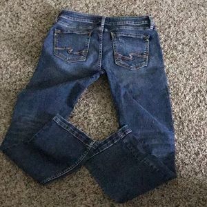 Women’s silver jeans